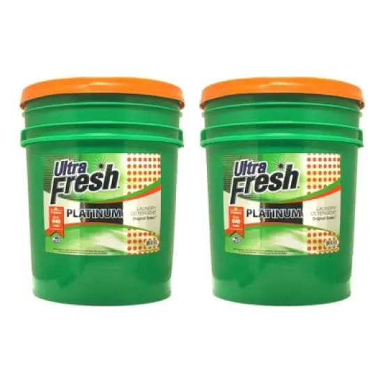 Ultra Fresh 3X Platinum 5 Gallon Laundry Detergent Liquid for All Machine Types with Easy Dispensing Pump, Up to 640 Loads, Original Green (3 Pack) image {6}