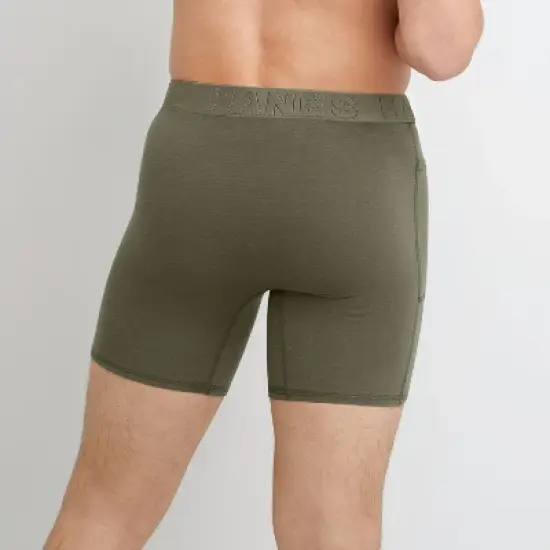 Hanes Premium Men's Explorer Boxer Briefs 2pk - Black/Green image {3}