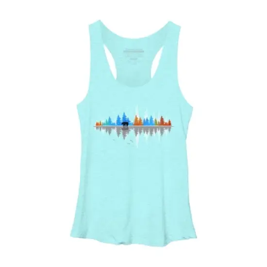 Women's Design By Humans Sounds of Nature Color Tree Notes By NomAdartStudio Racerback Tank Top image {8}
