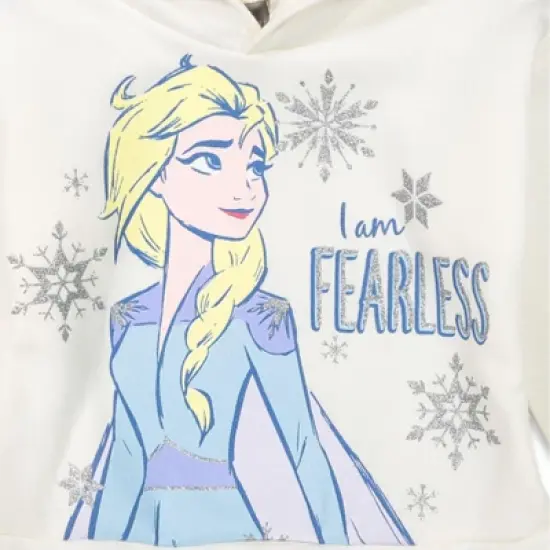 Disney Frozen Elsa Girls Fleece Hoodie and Leggings Outfit Set Little Kid to Big Kid image {5}