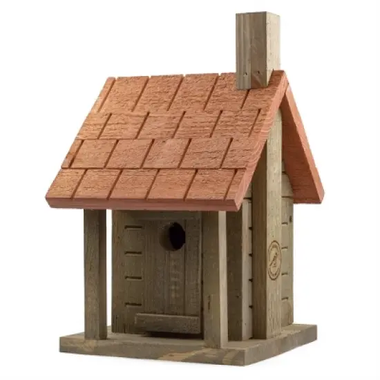 Uncle Dunkels Log Cabin Wren Birdhouse; Artisan-Crafted Wood Shelter for Small Birds image {8}