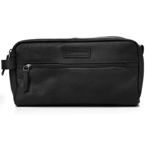 Alpine Swiss Sedona Toiletry Bag Genuine Leather Shaving Kit Dopp Kit Travel Case image {7}