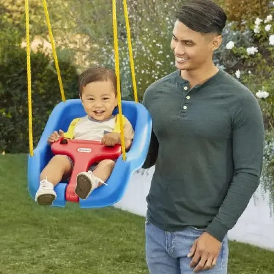 2-in-1 Snug and Secure Swing, High Back Swing, Blue image {1}