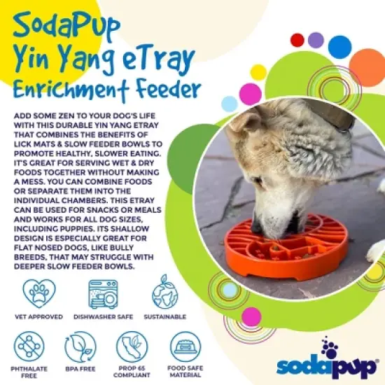 Sun and Moon Design eTray Enrichment Slow Feeder Tray for Dogs image {2}