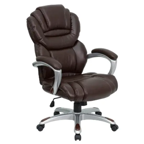 Emma and Oliver High Back Executive Swivel Ergonomic Office Chair with Accent Layered Seat/Back image {11}