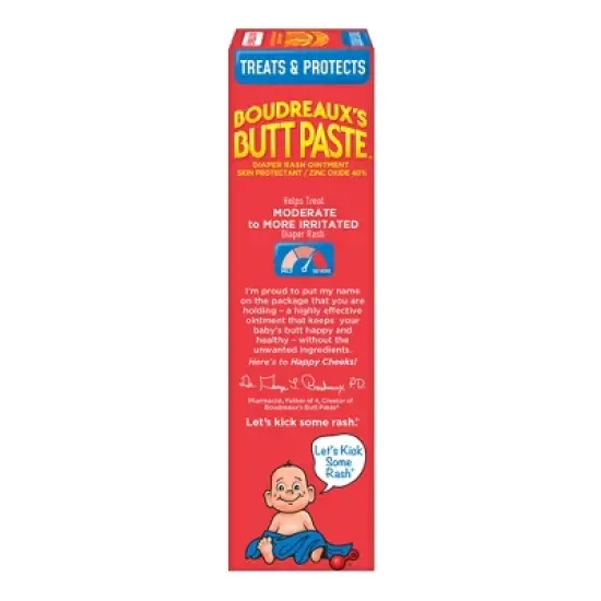 Boudreaux's Butt Paste Baby Diaper Rash Cream Maximum Strength - 4oz image {6}