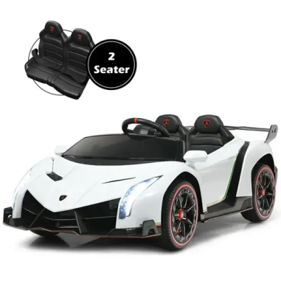 Costway 12V 2-Seater Licensed Lamborghini Kids Ride On Car w/ RC & Swing Function image {11}