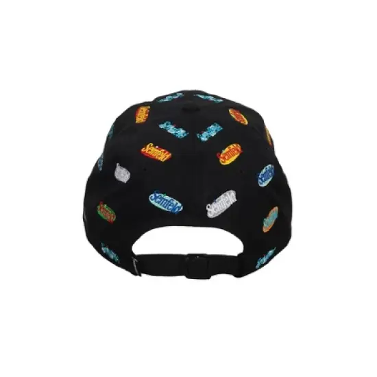 Seinfeld Multi Logo Adult Black Baseball Cap image {2}