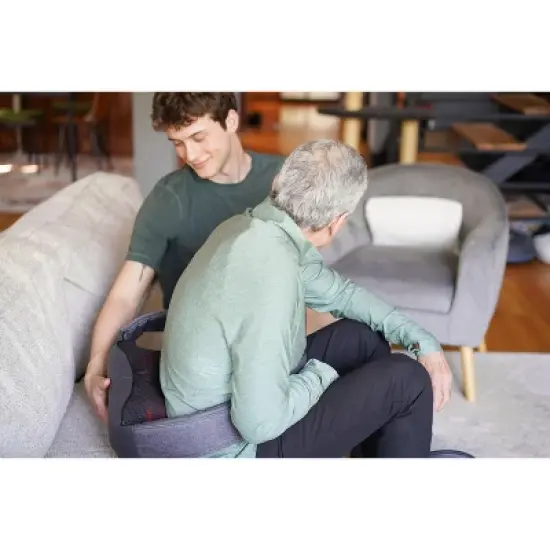 Nekteck Cordless Neck & Back Massager - Shiatsu, Heat, Deep Tissue - Portable Pillow - Gray image {2}