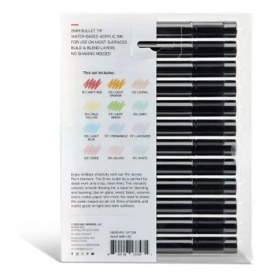 KINGART PRO Acrylic Paint Markers 12 Pastel Colors image {11}