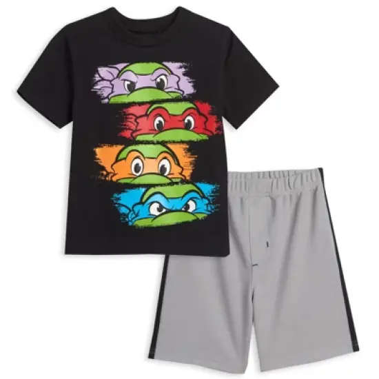 Teenage Mutant Ninja Turtles Donatello Leonardo Michelangelo Short Sleeve Graphic T-Shirt & Shorts image {7}