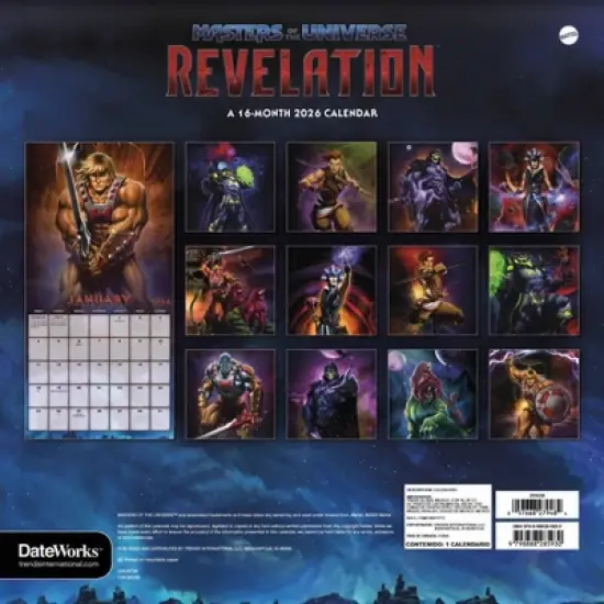 Trends International 2026 Masters of the Universe 12"x12" Wall Calendar image {3}
