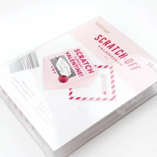 18ct Scratch-off Valentines Cards Pink image {2}