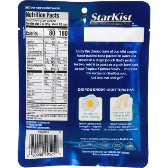 StarKist Chunk Light Tuna in Water Pouch - 6.4oz image {1}