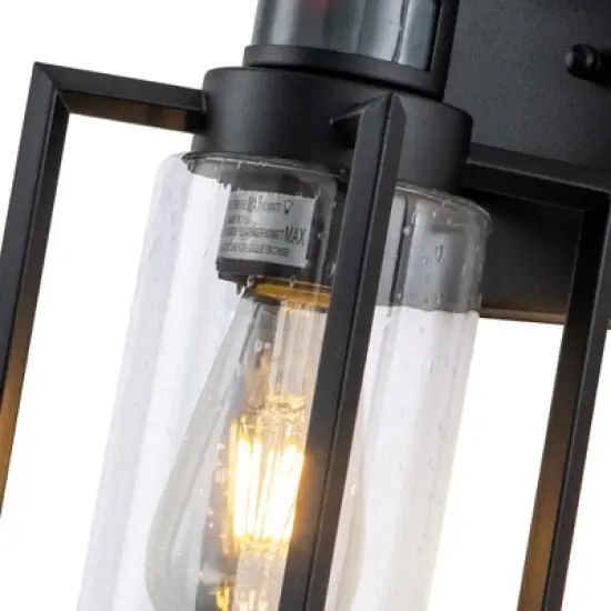 C Cattleya 1-Light  Motion Sensor and Dusk to Dawn Outdoor Wall Light  With Matte Black Finish image {3}