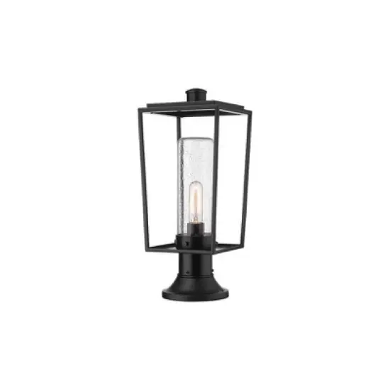 Sheridan Outdoor Pier Mounted Fixture - Black Steel, 1-Light, Dimmable, Wet Rated, 100W image {4}