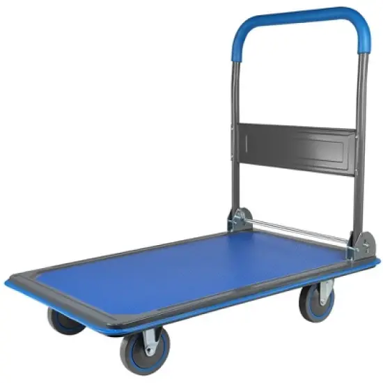 Platform Truck Dolly Large Foldable Moving Cart for Easy Mobile Storage, 360 Degree Swivel Wheels 660 lbs Weight Capacity image {3}