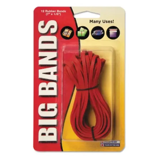 Alliance Big Bands Rubber Bands 7 x 1/8 Red 12/Pack - ALL00700 image {3}