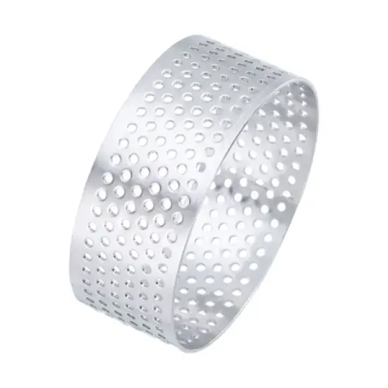 Unique Bargains Stainless Steel Non-Stick Perforated Baking Dessert Round Cake Ring image {2}
