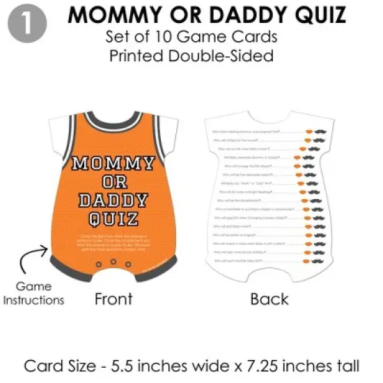 Big Dot of Happiness Nothin&rsquo; But Net - Basketball - 4 Baby Shower Games - 10 Cards Each - Gamerific Bundle image {3}