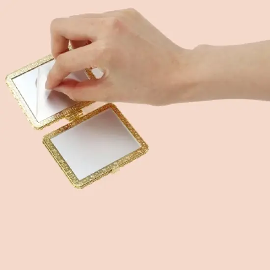 Unique Bargains Rectangle Mini Mirror for Purses 1 Pc image {3}