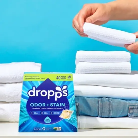 Dropps Laundry Odor & Stain Biobased Detergent Pods - Crisp Breeze - 40ct/12.6oz image {9}