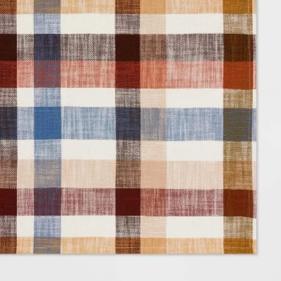 60"x84" Plaid Woven Cotton Tablecloth - Threshold&trade; image {2}