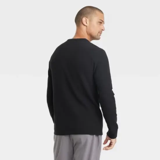 Men's Long Sleeve Textured Henley Shirt - Goodfellow & Co&trade; image {1}