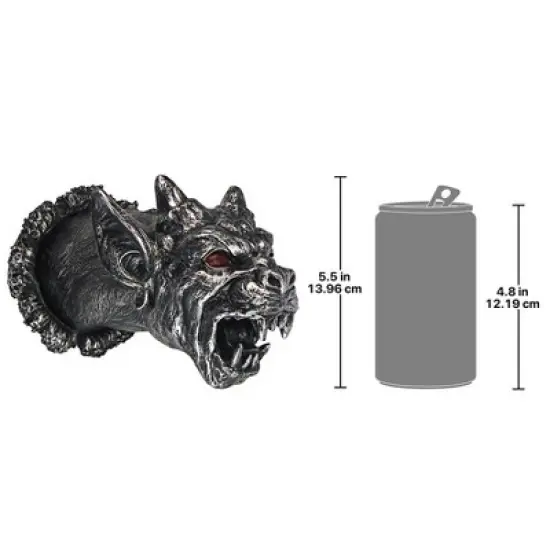 Design Toscano Gothic Gargoyle Cathedral Devil Dog Illuminated Wall Sculpture image {6}