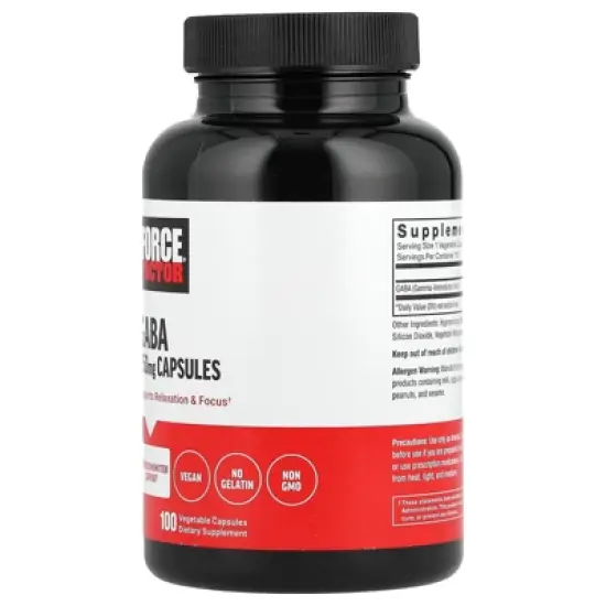 Force Factor GABA, 750 mg, 100 Vegetable Capsules image {2}