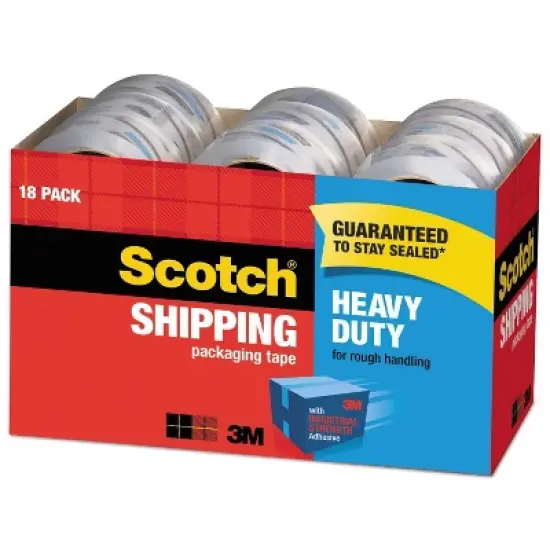 Scotch 18pk Heavy Duty Shipping Packaging Tape image {2}