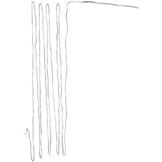 Kurt Adler Indoor Battery Operated 50 LED Warm White Fairy Light Set with Timer, 19' image {1}