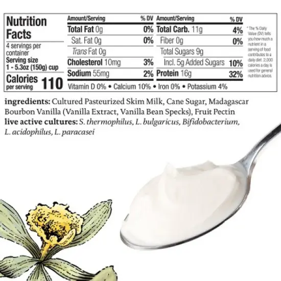 siggi's Nonfat Vanilla Icelandic-Style Skyr Yogurt - 4pk/5.3oz Cups image {6}