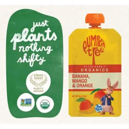 Peter Rabbit Organics Banana Mango & Orange Baby Food Pouch - 4oz image {5}