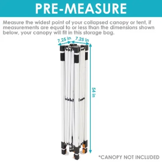 Sunnydaze Premium Pop-Up Canopying Rolling Carrying Bag for - Black image {5}