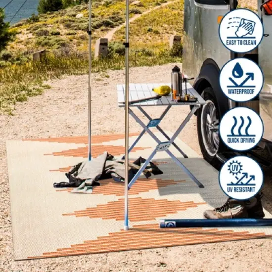 Vinales Diamond Stripe Indoor/Outdoor Area Rug - JONATHAN Y image {9}