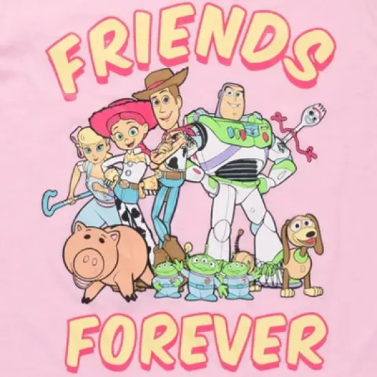 Disney Pixar Toy Story Forky Buzz Lightyear Woody Girls 3 Pack Graphic T-Shirts Little Kid to Big Kid image {5}