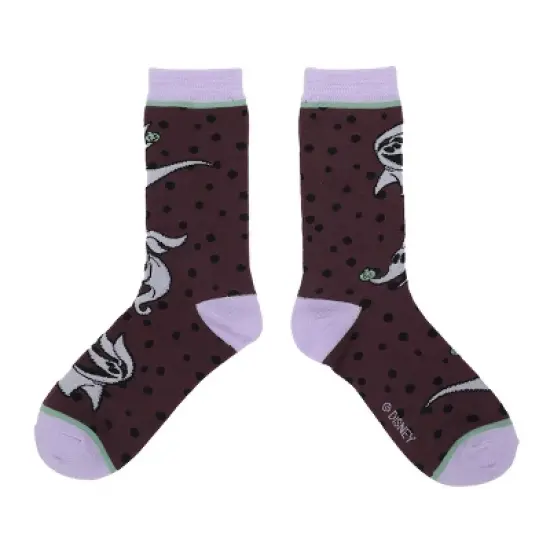 Nightmare Before Christmas Black and Purple Women's Crew Socks image {5}