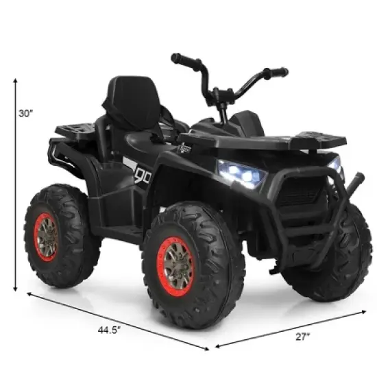 Costway 12V Kids Electric 4-Wheeler ATV Quad 2 Speeds Ride On Car w/MP3&LED Lights image {2}