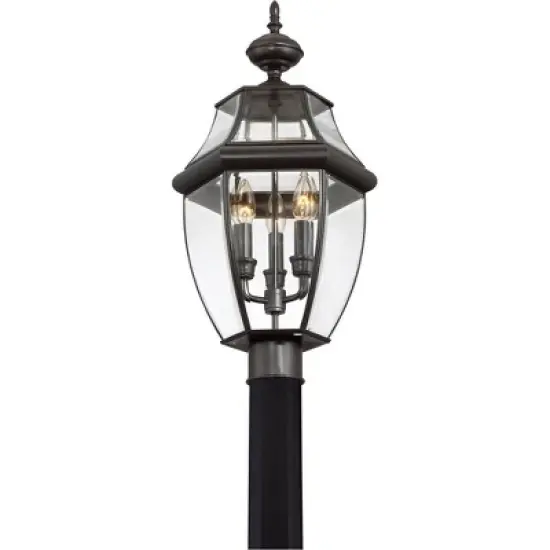 Quoizel Lighting Newbury 3 - Light Post Light in  Medici Bronze image {2}