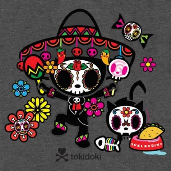 Men's Tokidoki Dia De Los Muertos Adios and Skeletrino T-Shirt image {1}