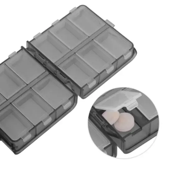 Unique Bargains 12 Grid Pill Case 1 Pc image {2}