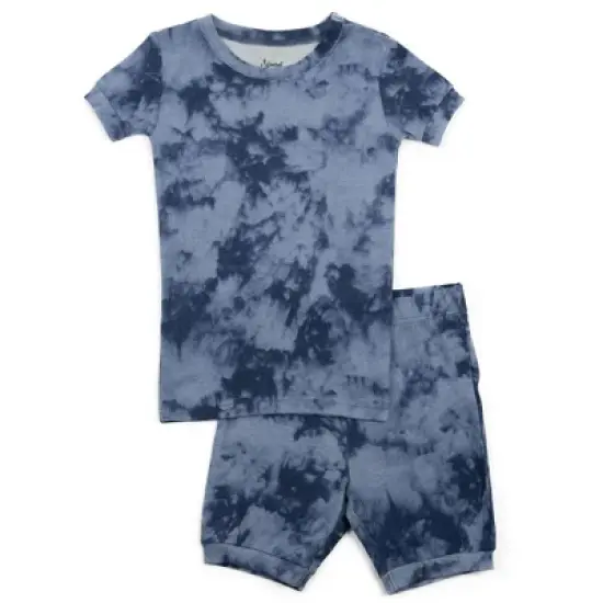 Leveret Kids Two Piece Cotton Tie Dye Short Pajamas image {6}