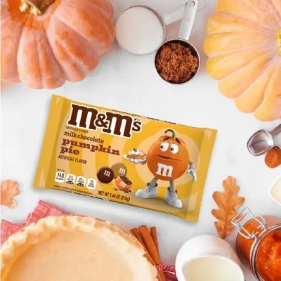M&M's Halloween Milk Chocolate Pumpkin Pie Candy - 7.44oz image {4}