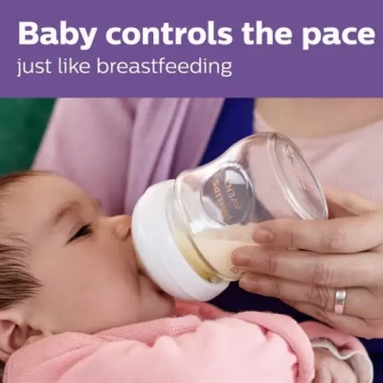 Philips Avent Glass Baby Bottle with Natural Response Nipple - 4oz/3pk image {3}