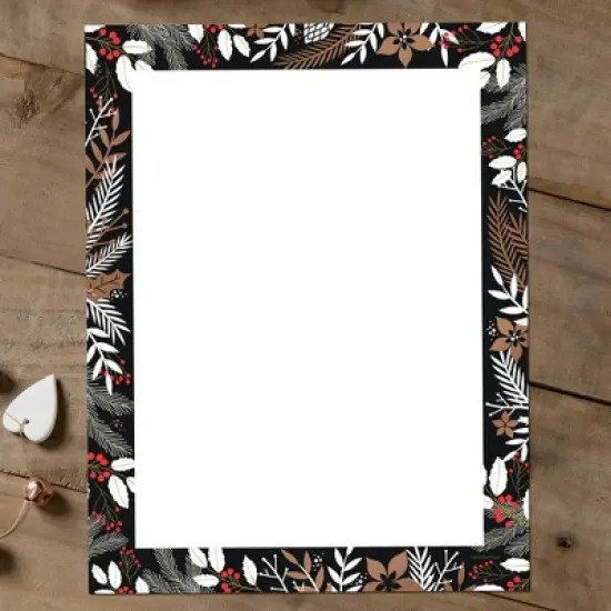 40pk Foil Holly Letterhead: Great Papers! Winter Stationery, Copper, Uncoated, 8.5x11 Inches, 24 lb, Office Supplies image {2}