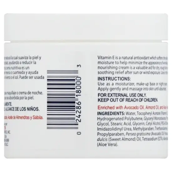 De La Cruz Moisturizer Vitamin E Cream - 4oz image {3}