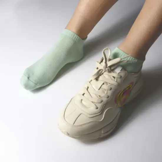 SERISIMPLE Women Ultra Thin Socks Viscose Bamboo Low Cut No Show Anti Odor Arch Support Mesh Socks 5 Pairs image {5}