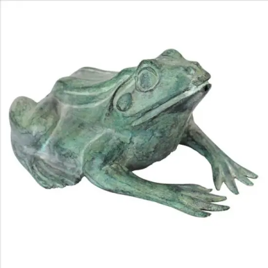 Design Toscano Small Bull Frog Cast Bronze Garden Statue image {1}