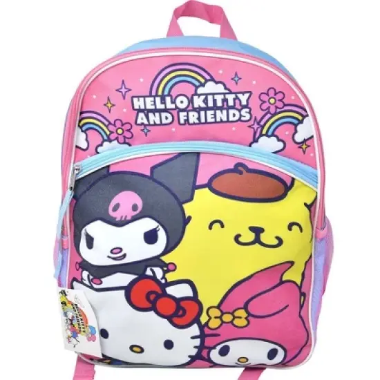 Hello Kitty and Friends 16" Colorful School Backpack with front and side Pockets image {5}